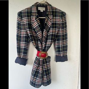 Vintage Plaid Blazer
